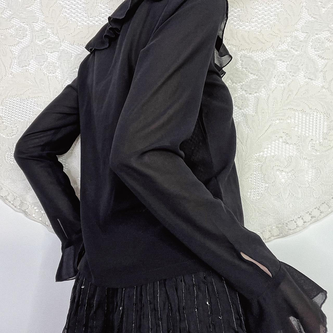 RUFFLE BLOUSE - UK 12