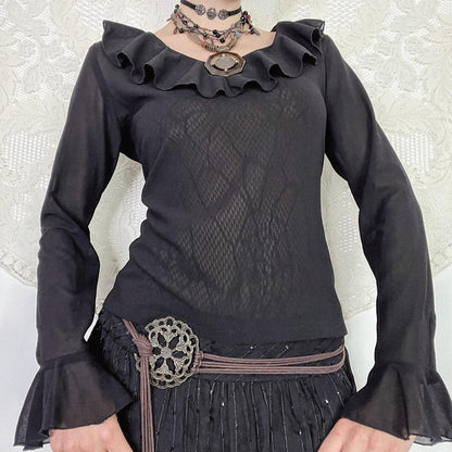 RUFFLE BLOUSE - UK 12